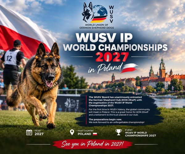Mistrzostwa Świata WUSV IP 2027 w Polsce — plakat
